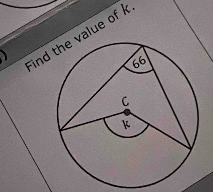 findvalue of k