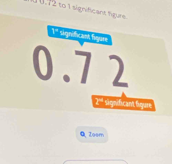 00.72 to 1 significant figure.
Zoom