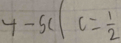 y-5x|c= 1/2 