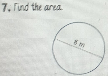 find the area.