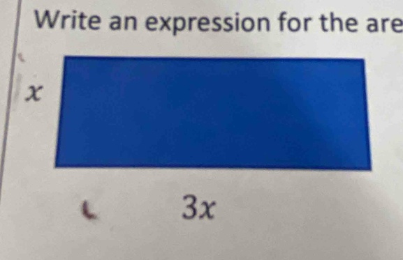 Write an expression for the are