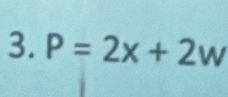 P=2x+2w