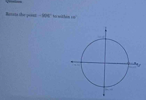 Qunstion 
Ratate the pern -906° to within 10