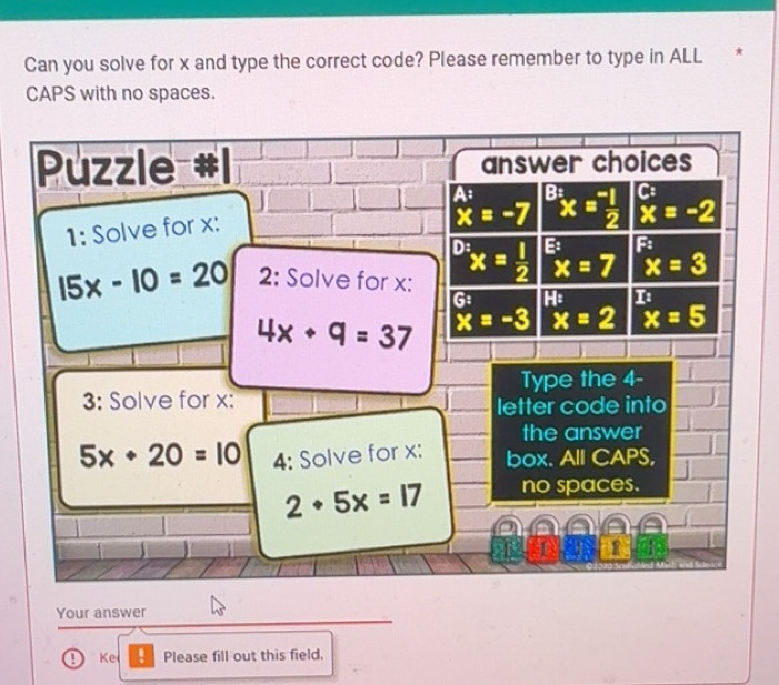 Solved: Can you solve for x and type the correct code? Please remember ...