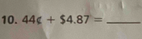 44c+$4.87= _