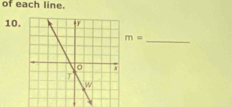 of each line. 
10.
m=
_