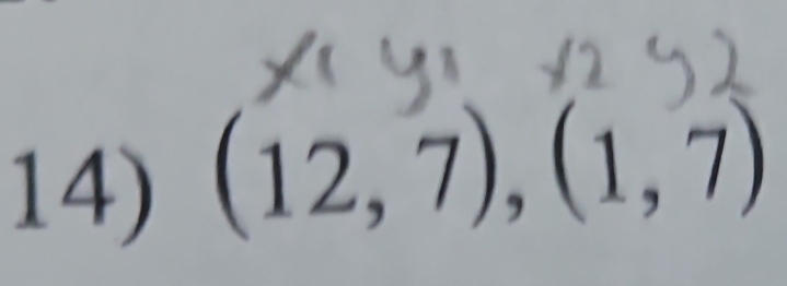 (12,7), (1,7)