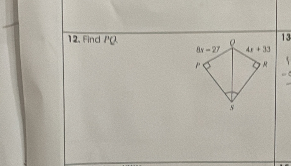 Find PQ.
13