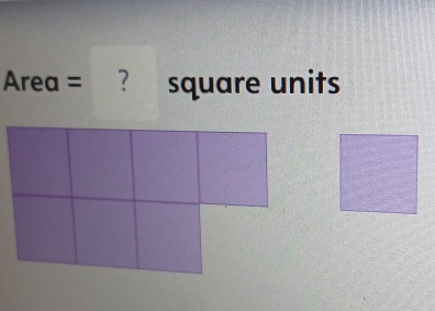 Area= ? square units