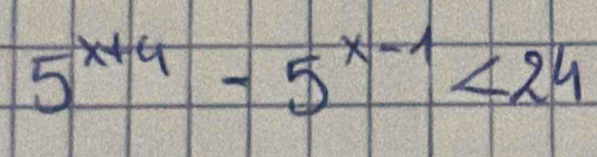 5^(x+4)-5^(x-1)<24</tex>