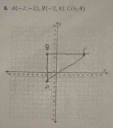 A(-2,-2), B(-2,4), C(6,4)