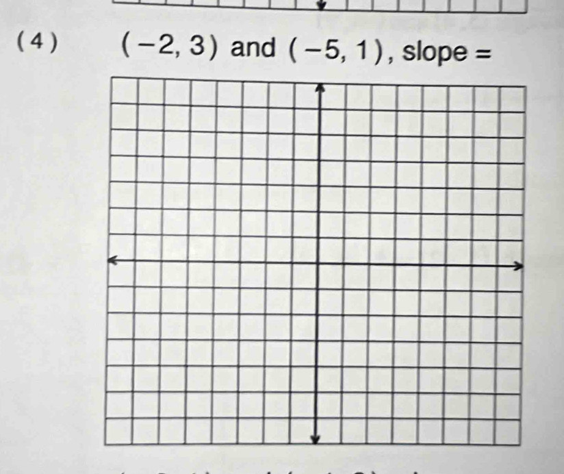 ( 4 ) (-2,3) and (-5,1) , slope =