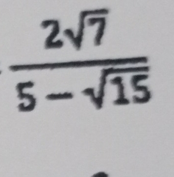  2sqrt(7)/5-sqrt(15) 