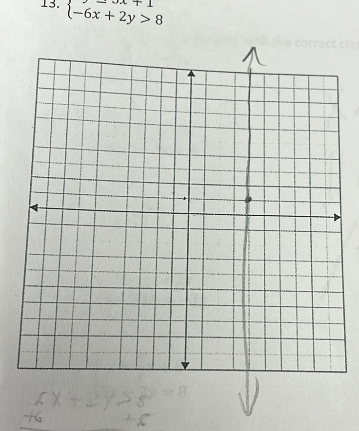 beginarrayl -6x+2y>8endarray.