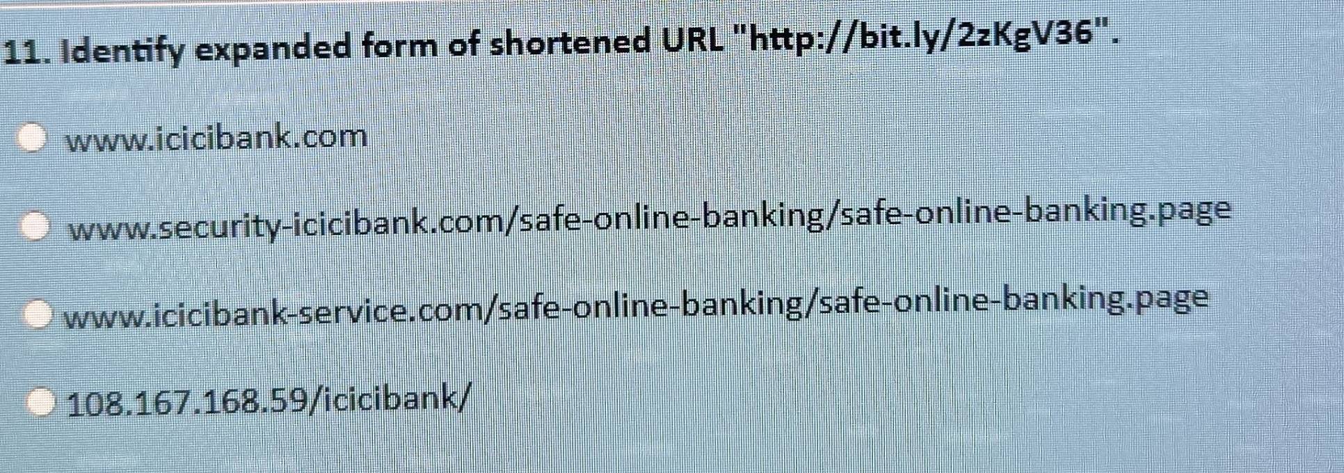 Solved: Identify expanded form of shortened URL 