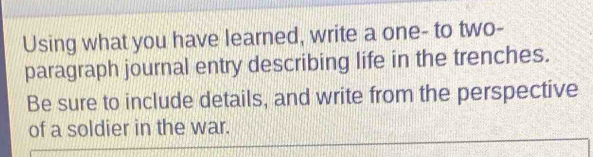 Solved: Using what you have learned, write a one- to two- paragraph ...