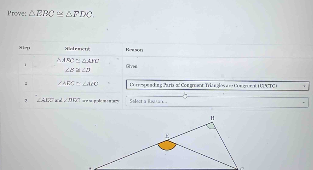 Prove: △ EBC≌ △ FDC.