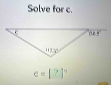 Solve for c.
e=[?]^8