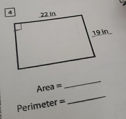 Area =
Perimeter =