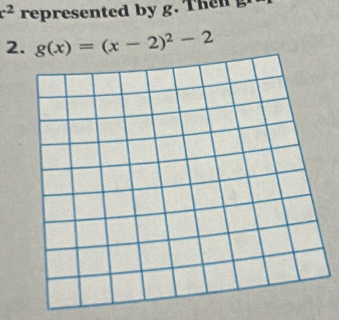 c^2 represented b y g . T he n 
2. g(x)=(x-2)^2-2