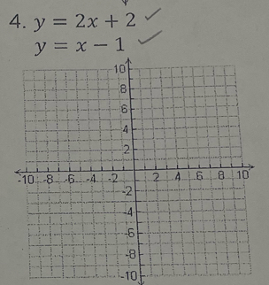 y=2x+2
y=x-1
-10