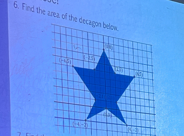 SC:
6. Find the area of the
(4,-2)