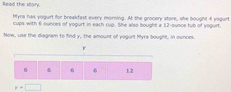 Solved: Read the story. Myra has yogurt for breakfast every morning. At ...