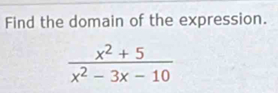 Find the domain of the expression.