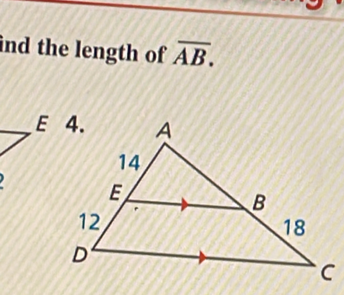 ind the length of overline AB.