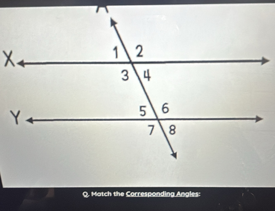 Match the Corresponding Angles: