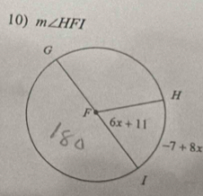 m∠ HFI
-7+8x