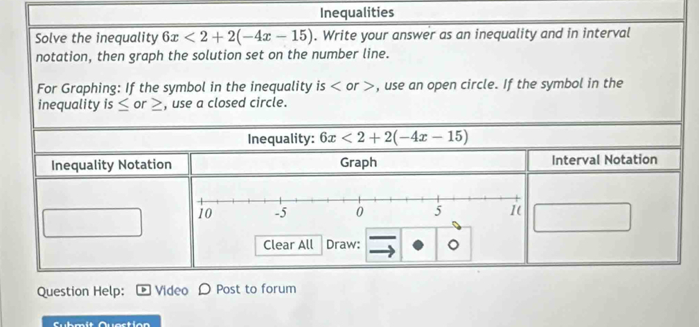 Inequalities
Fübmit Quaction