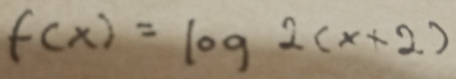 f(x)=log 2(x+2)