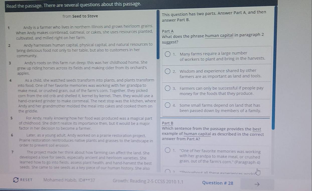 Solved: Read the passage. There are several questions about this ...