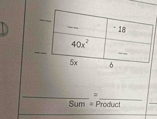 =
Sum= Product
_