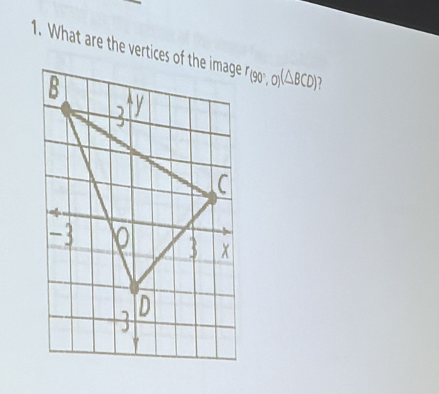 What are the vertices of th r_(90°,0)(△ BCD)