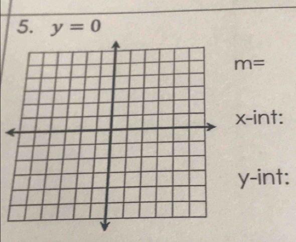 y=0
m=
-int:
y -int: