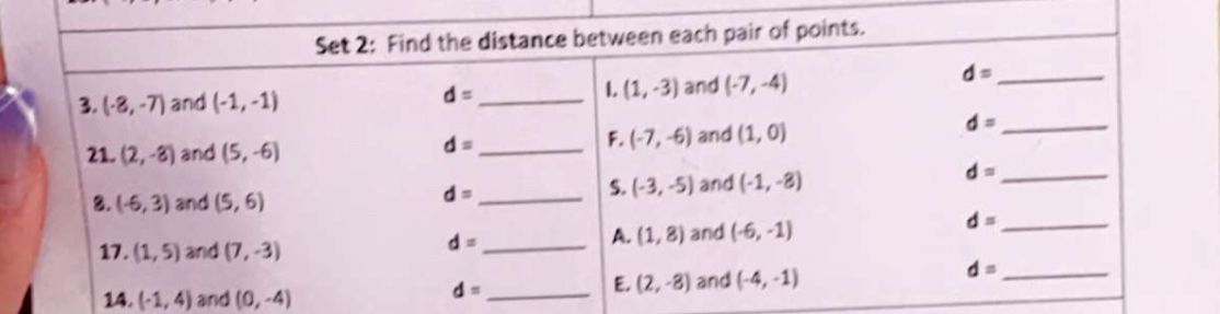 (-1,4) and (0,-4)