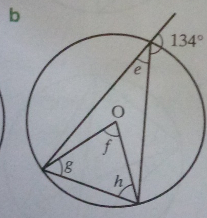 b
134°