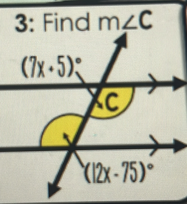 3: Find m∠ C