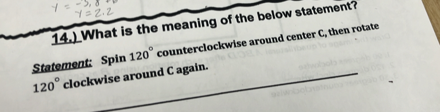 Solved: 14.) What is the meaning of the below statement? Statement ...