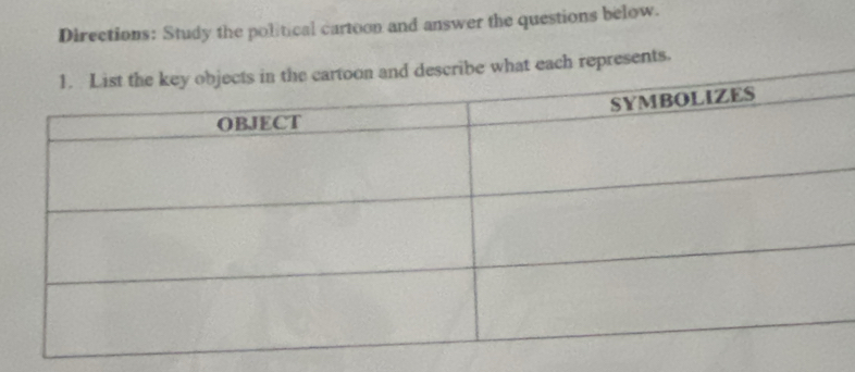 Directions: Study the political cartoon and answer the questions below. 
nts.