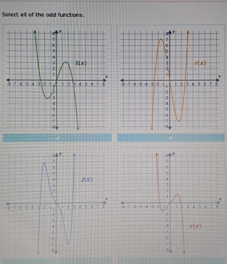 Select all of the odd functions.