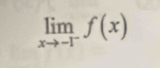 limlimits _xto -1^-f(x)