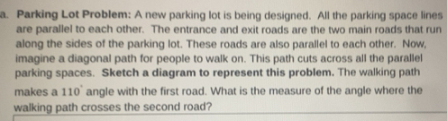 Solved: Parking Lot Problem: A new parking lot is being designed. All ...
