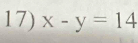 x-y=14