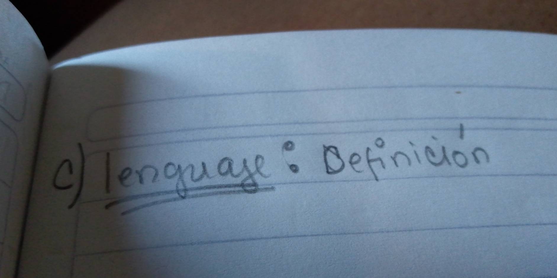 lenguage? Defnition