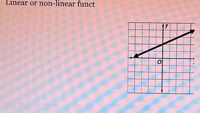 Linear or non-linear funct