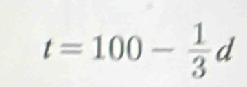 t=100- 1/3 d