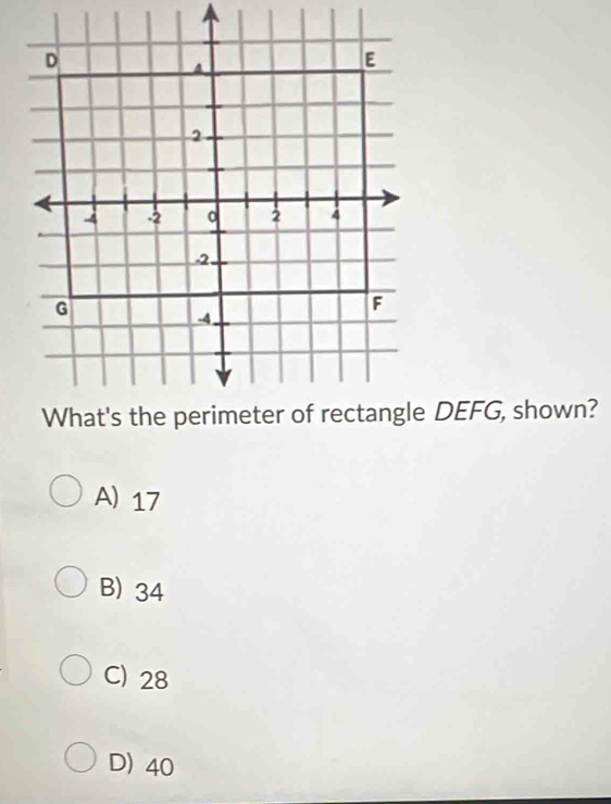 A) 17
B) 34
C) 28
D) 40